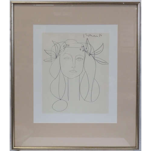 24 - Pablo Picasso 'Francoise with Garland' Limited edition print 40x34cm