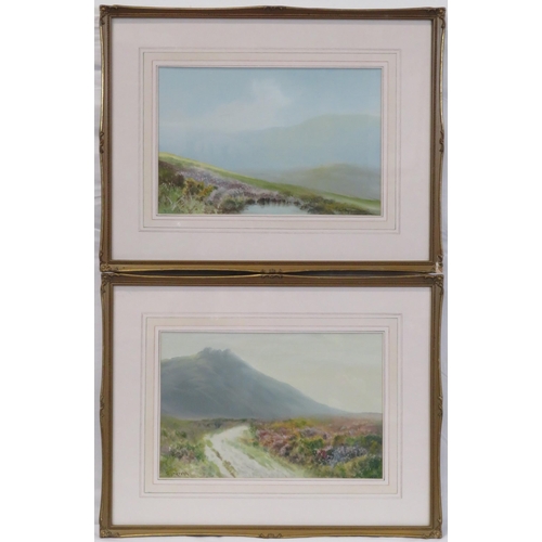 25 - D Sherrin 'Dartmoor' pair of watercolours 20x30cm each, signed