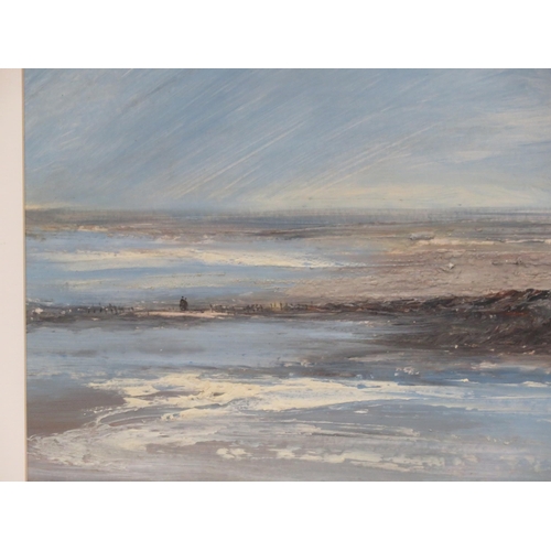 34 - Peter Hodson 'The tide' oil on board 27x27cm signed