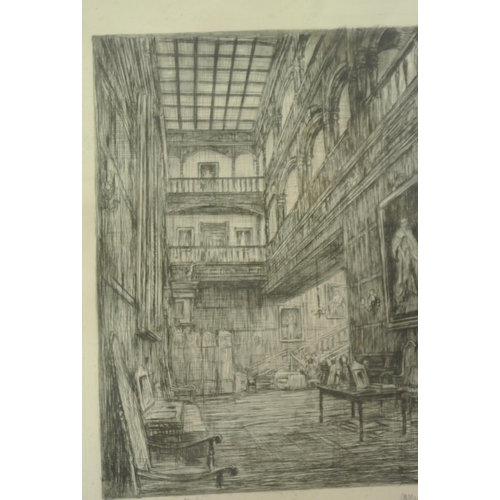 4 - Indian school 'Vice Regal Lodge, Shimla, interior studies' a pair, 40x32cm & 54x40cm, signed