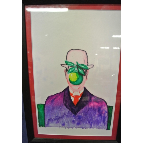 49 - Irish school, Prison Art, 'After Magritte', Screenprint on paper, 44 x 31cm