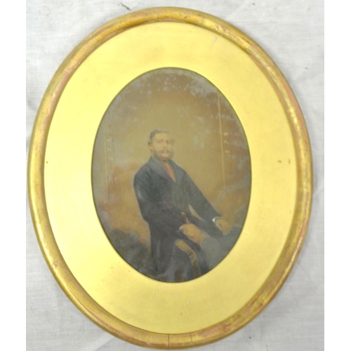 50 - Rl H J Young 'Portrait of Captain Henry Savage' oval watercolour 20x15cm, inscribed verso