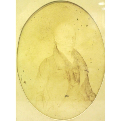 61 - D. McLise 'Portrait of a gentleman' watercolour oval 18x13cm, signed D M*Clise and dated 1816 lower ... 