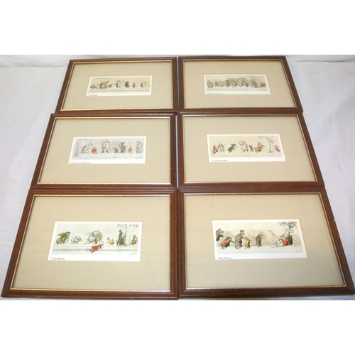 62 - Boris O'Klein 'Dirty dogs of Paris' set of 6 prints, 6x13cm each