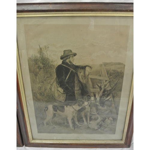 7 - Richard Ansdell 'The Scotch Gamekeeper' & 'The English Gamekeeper' pair of prints 57x42cm each