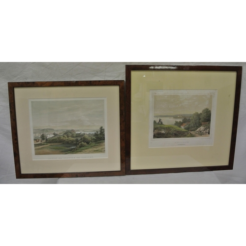 70 - Pair of Norwegian scenic prints 24x28 & 18x24cm