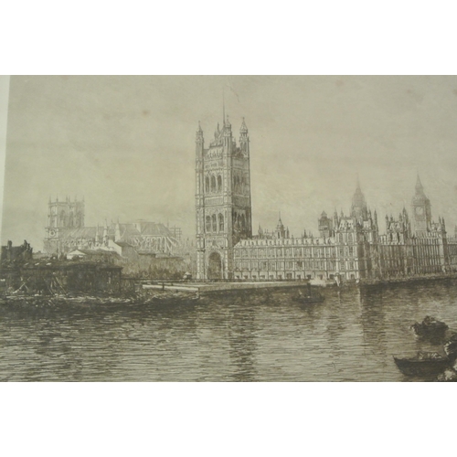 9 - Lucien Gautier 'Set of 4 London scenes' prints 18x30cm each