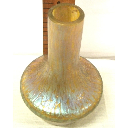 96 - Loetz glass bud vase of tapering form