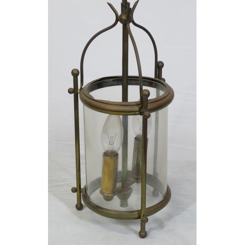 178 - Edwardian style hanging lightshade with brass frame