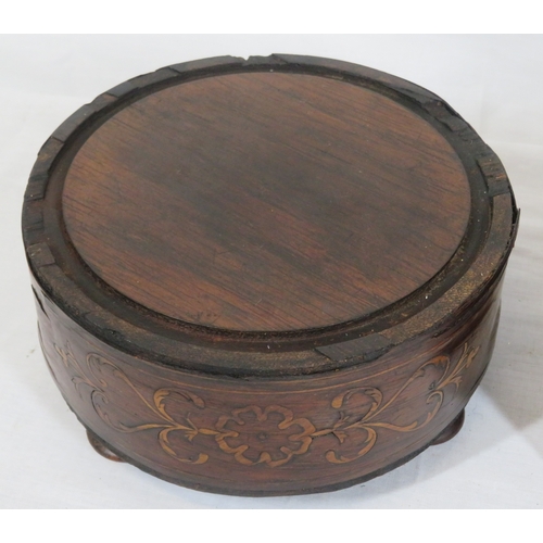 108 - Oriental inlaid ring box & 2 timber stands