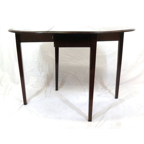 166 - Edwardian inlaid mahogany Pembroke table with drop leaves, pull-out supports, serpentine borders, ta... 