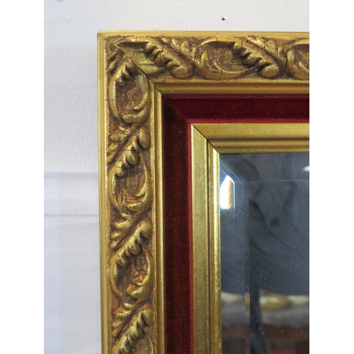 169 - Regency design double gilt framed bevelled wall mirror with foliate decoration