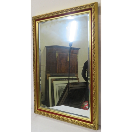 169 - Regency design double gilt framed bevelled wall mirror with foliate decoration