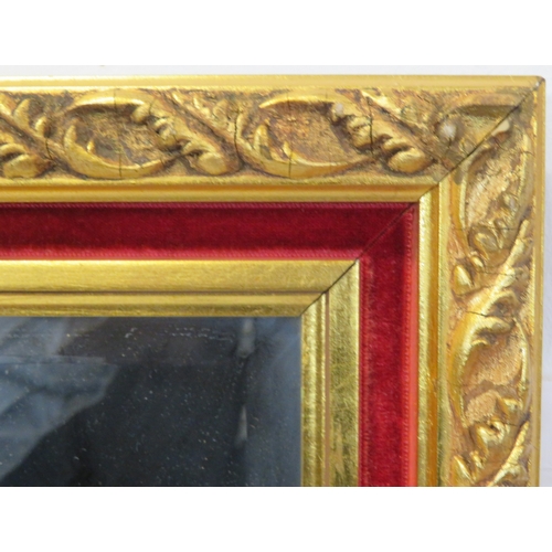 169 - Regency design double gilt framed bevelled wall mirror with foliate decoration