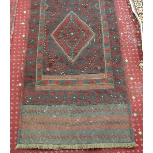 217 - Two full pile Afghan Meshkin tribal runners with diamond pattern, each 260cm x 57cm