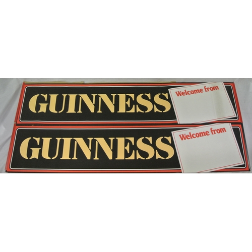 231 - Pair of paper 'Guinness Welcome From' signs 150x30cm each