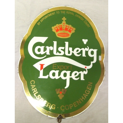 233 - Enamelled Carlsberg Lager advertising sign