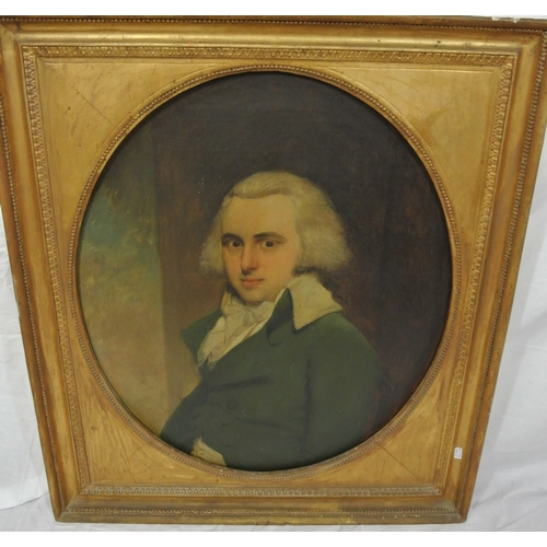 26 - Victorian school 'Portrait of John Morris 1768-1813' oil on canvas oval 75x62cm (92x80cm overall fra... 