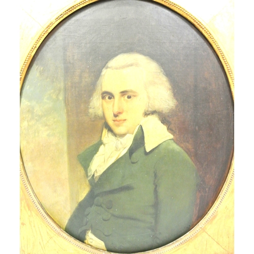 26 - Victorian school 'Portrait of John Morris 1768-1813' oil on canvas oval 75x62cm (92x80cm overall fra... 