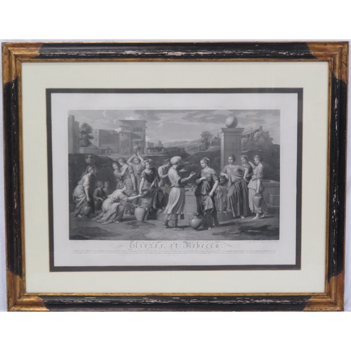 34 - Set of 4 French allegorical etchings, 62x88cm, 65x90cm, 60x80cm & 53x75cm