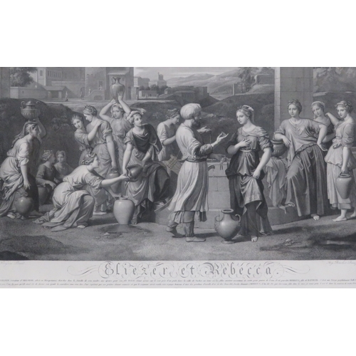 34 - Set of 4 French allegorical etchings, 62x88cm, 65x90cm, 60x80cm & 53x75cm