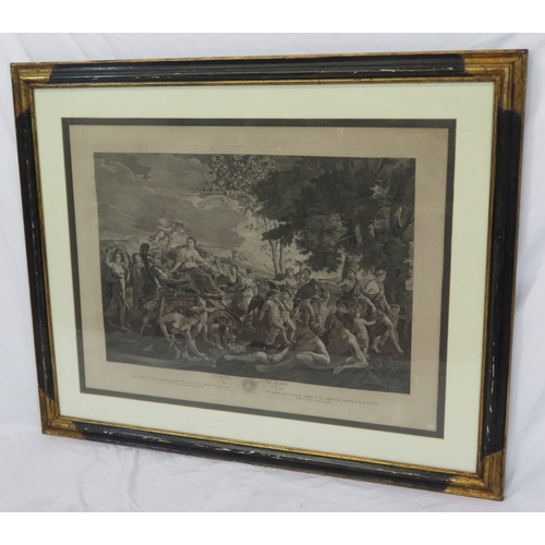 34 - Set of 4 French allegorical etchings, 62x88cm, 65x90cm, 60x80cm & 53x75cm