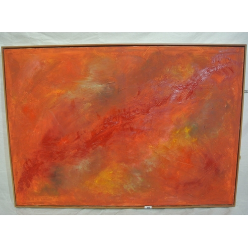 5 - Cahill O'Connor 'Red Mist' oil on canvas, 88x98cm, signed