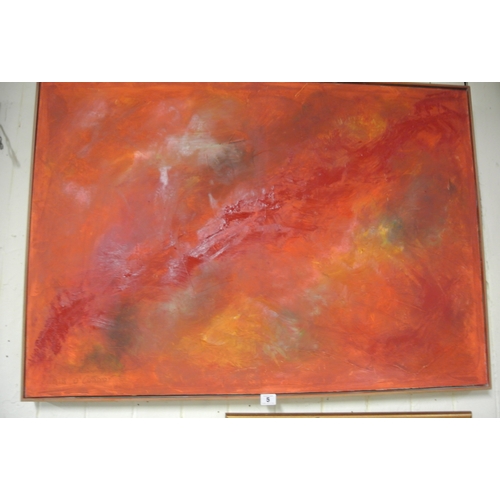 5 - Cahill O'Connor 'Red Mist' oil on canvas, 88x98cm, signed