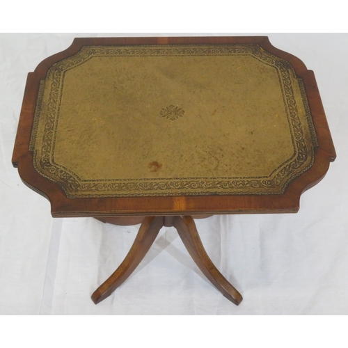 74 - Edwardian style wine or occasional table with tip-up top, turned column & quadrapod