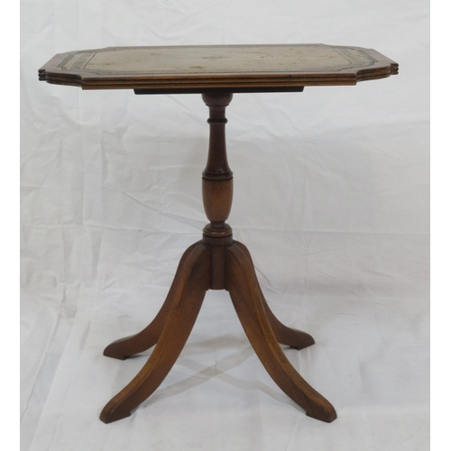 74 - Edwardian style wine or occasional table with tip-up top, turned column & quadrapod