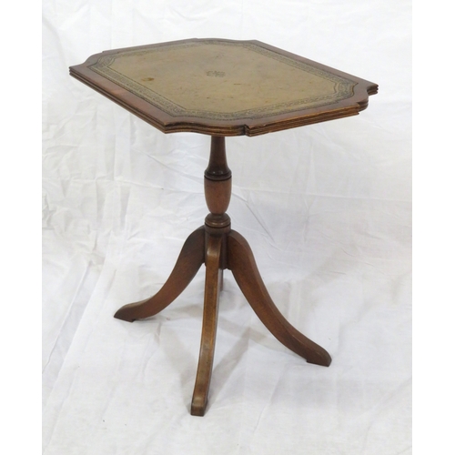 74 - Edwardian style wine or occasional table with tip-up top, turned column & quadrapod