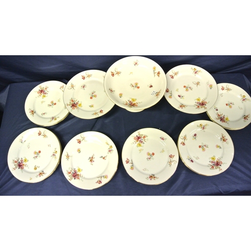 97 - 15 piece Limoges breakfast service with gilt rims & foliate decoration