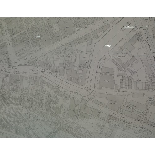 27 - Large Map of Cork City Centre 75x90cm framed