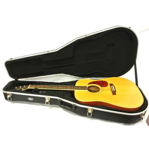 246 - Tanglewood hand crafted guitar in lined carrying case