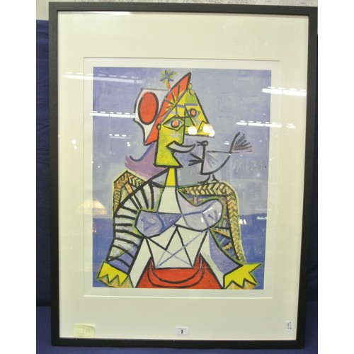 1 - Pablo Picasso 'Femme a L'Oiseau' print 52x42cm