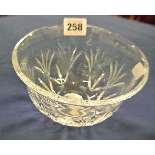 258 - Waterford Crystal Caprice bowl with faceted decoration