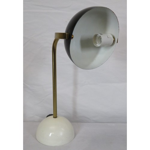 183 - Art Deco style metal desk lamp with adjustable shade