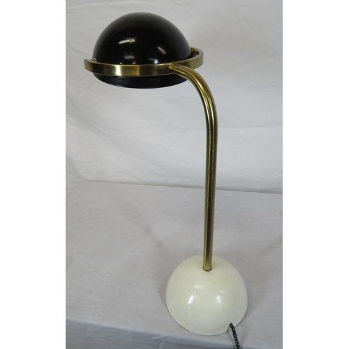 183 - Art Deco style metal desk lamp with adjustable shade