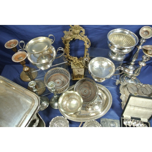 6 - Large lot of assorted silverplated items, in box