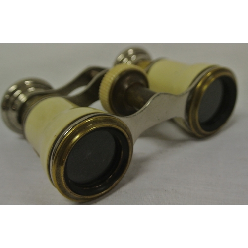 245 - Pair of Victorian style opera glasses with adjusting wheel