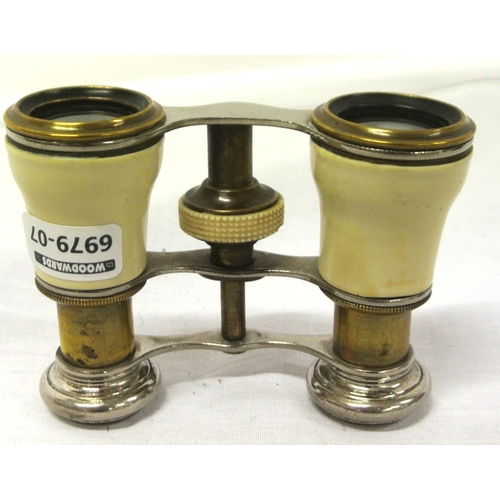 245 - Pair of Victorian style opera glasses with adjusting wheel