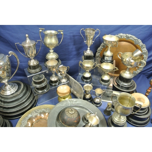 1 - Assorted lot of trophy cups, etc, in box