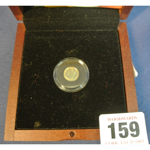 159 - Michael Collins gold proof commemorative €20 coin in box