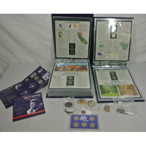 169 - US Coins: US State Quarters series II, 38 states,  JFK Coin -package collection x2  US Mint state Qu... 