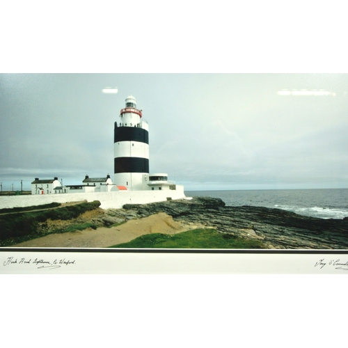 193 - Tony O'Connell 'Hook Head lighthouse' photographic print 20x44cm signed