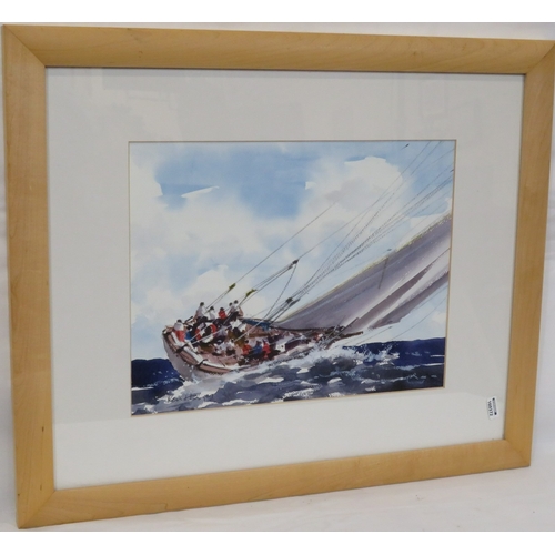 194 - Ken Hayes 'Sailing' watercolour,26x33cm, signed