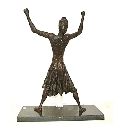 201 - John Behan RHA 'Queen Maeve' bronze sculpture 34cm, on granite base, signed