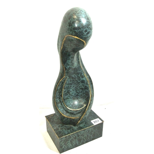 207 - Le Bao 'Female form' statuette 37cm, on square base, signed