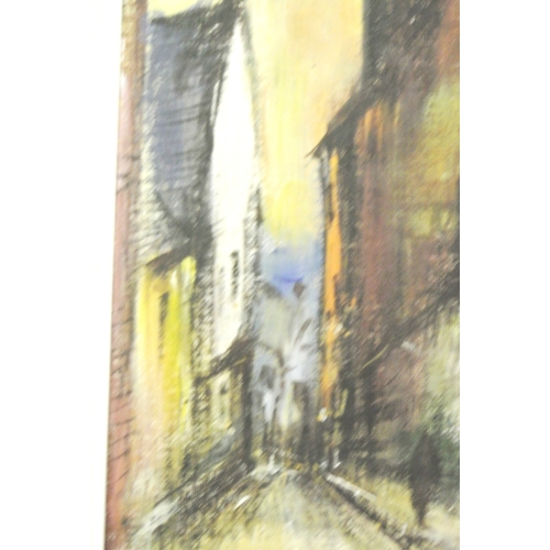 219 - B Daltan 'Cork lane' oil on canvas, 47x22cm, signed and dated '68