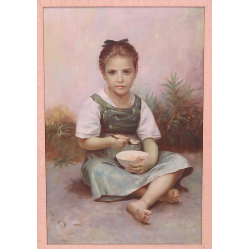 226 - English school 'Portrait of a girl' oil on canvas 90x60cm